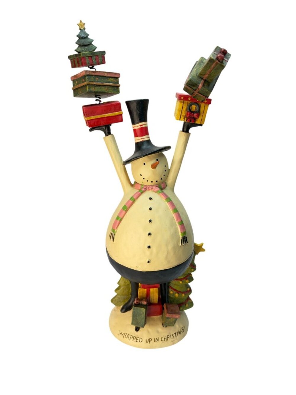 Dan Paolo August Moon Wrapped Up in Christmas Snowman 15 Inch